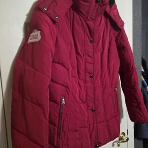 Calvin Klein Stella Artois Women's Red Puffer Jacket
